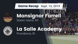 Recap: Monsignor Farrell  vs. La Salle Academy 2019
