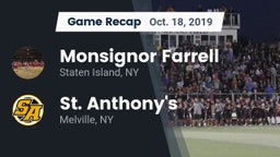 Recap: Monsignor Farrell  vs. St. Anthony's  2019