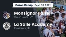Recap: Monsignor Farrell  vs. La Salle Academy 2021