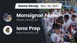 Recap: Monsignor Farrell  vs. Iona Prep  2021