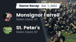 Recap: Monsignor Farrell  vs. St. Peter's  2022