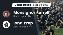 Recap: Monsignor Farrell  vs. Iona Prep  2023