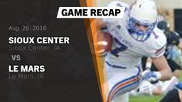 Recap: Sioux Center  vs. Le Mars  2016