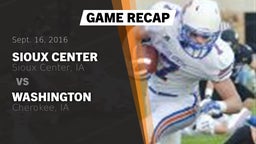 Recap: Sioux Center  vs. Washington  2016