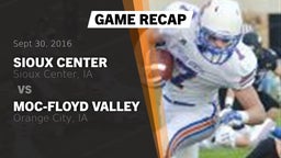 Recap: Sioux Center  vs. MOC-Floyd Valley  2016