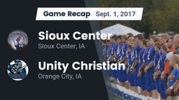 Recap: Sioux Center  vs. Unity Christian  2017