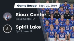 Recap: Sioux Center  vs. Spirit Lake  2019