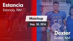 Matchup: Estancia vs. Dexter  2016