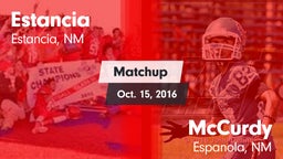Matchup: Estancia vs. McCurdy  2016