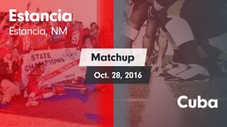 Matchup: Estancia vs. Cuba 2016