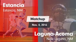 Matchup: Estancia vs. Laguna-Acoma  2016