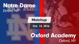 Matchup: Notre Dame vs. Oxford Academy  2016