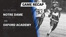 Recap: Notre Dame  vs. Oxford Academy  2016