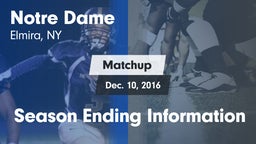 Matchup: Notre Dame vs. Season Ending Information 2016