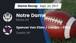 Recap: Notre Dame  vs. Spencer Van Etten / Candor - SVEC 2017
