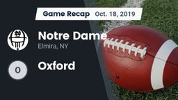 Recap: Notre Dame  vs. Oxford 2019