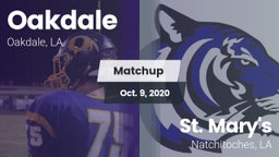 Matchup: Oakdale vs. St. Mary's  2020