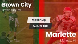 Matchup: Brown City vs. Marlette  2018