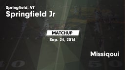 Matchup: Springfield vs. Missiqoui  2016