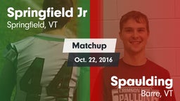 Matchup: Springfield vs. Spaulding  2016