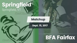 Matchup: Springfield High vs. BFA Fairfax 2017