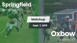 Matchup: Springfield High vs. Oxbow  2019