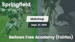 Matchup: Springfield High vs. Bellows Free Academy (Fairfax) 2019