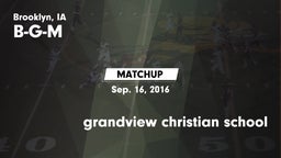 Matchup: B-G-M vs. grandview christian school 2016