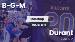 Matchup: B-G-M vs. Durant  2018