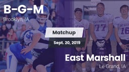 Matchup: B-G-M vs. East Marshall  2019