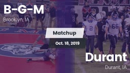 Matchup: B-G-M vs. Durant  2019