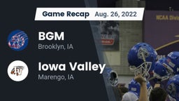 Recap: BGM  vs. Iowa Valley  2022