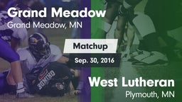 Matchup: Grand Meadow vs. West Lutheran  2016
