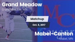Matchup: Grand Meadow vs. Mabel-Canton  2017