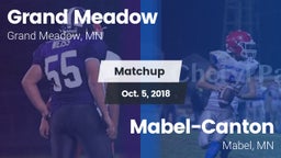 Matchup: Grand Meadow vs. Mabel-Canton  2018