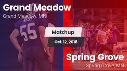 Matchup: Grand Meadow vs. Spring Grove  2018