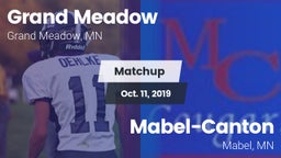 Matchup: Grand Meadow vs. Mabel-Canton  2019