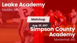 Matchup: Leake Academy vs. Simpson County Academy 2017