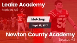 Matchup: Leake Academy vs. Newton County Academy  2017