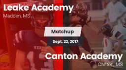 Matchup: Leake Academy vs. Canton Academy  2017