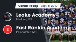 Recap: Leake Academy  vs. East Rankin Academy  2017