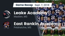 Recap: Leake Academy  vs. East Rankin Academy  2018