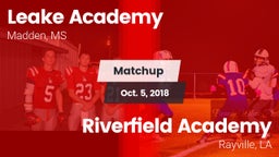 Matchup: Leake Academy vs. Riverfield Academy  2018