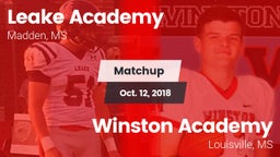 Matchup: Leake Academy vs. Winston Academy  2018