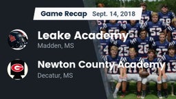 Recap: Leake Academy  vs. Newton County Academy  2018