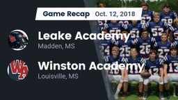 Recap: Leake Academy  vs. Winston Academy  2018