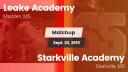 Matchup: Leake Academy vs. Starkville Academy  2019