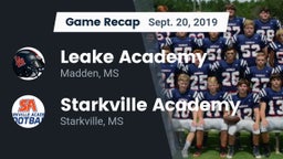 Recap: Leake Academy  vs. Starkville Academy  2019