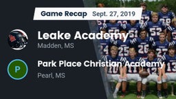 Recap: Leake Academy  vs. Park Place Christian Academy  2019