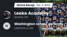 Recap: Leake Academy  vs. Washington school generals 2019